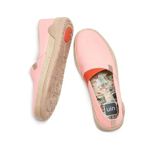 UIN Women's Espadrilles  Walking Casual Shoes (Marbella Crystal Rose)New No Box