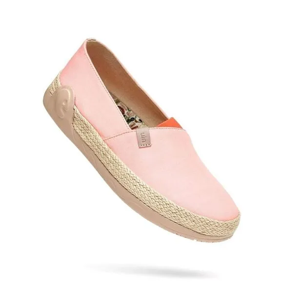 UIN Women's Espadrilles  Walking Casual Shoes (Marbella Crystal Rose)New No Box