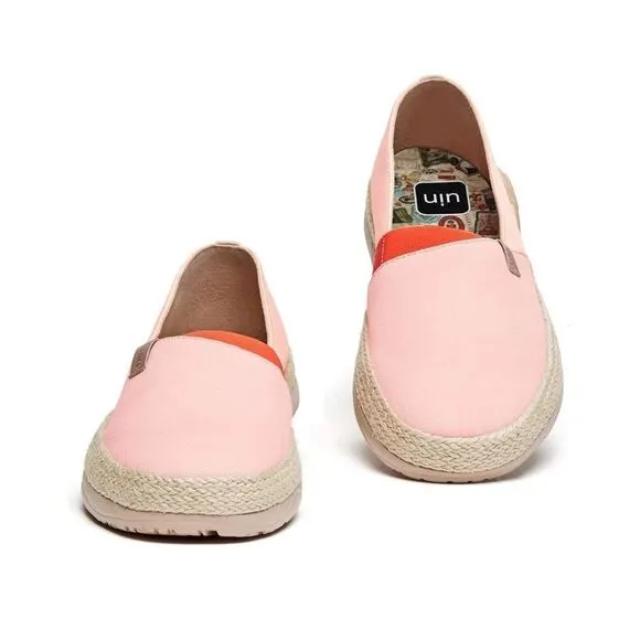 UIN Women's Espadrilles  Walking Casual Shoes (Marbella Crystal Rose)New No Box
