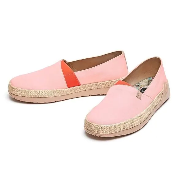 UIN Women's Espadrilles  Walking Casual Shoes (Marbella Crystal Rose)New No Box