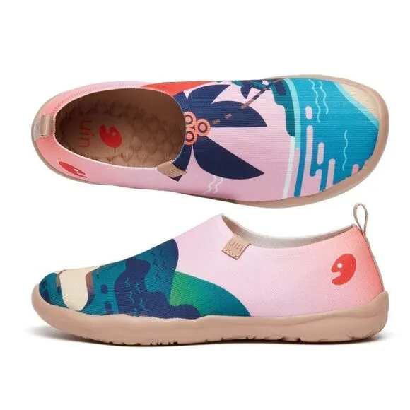 UIN Women's Walking Travel Shoes Casual Comfort Loafers (Sunset Beach Toledo)