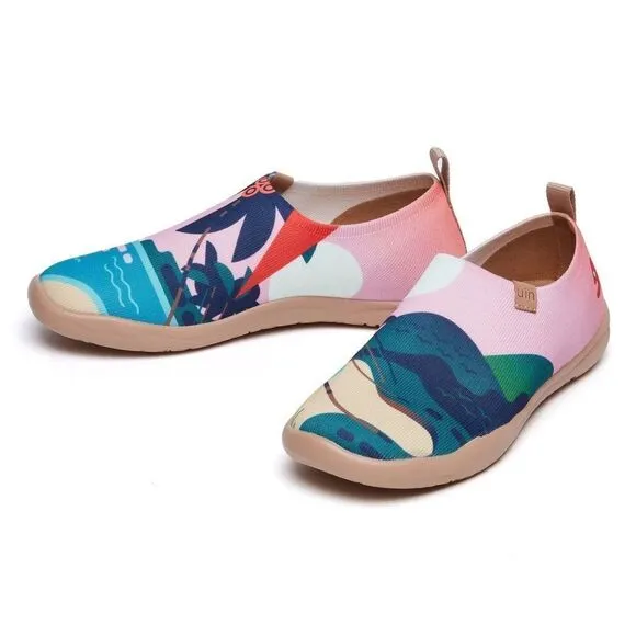 UIN Women's Walking Travel Shoes Casual Comfort Loafers (Sunset Beach Toledo)