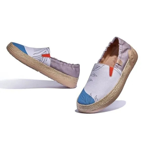 UIN Women's Espadrilles Canvas Walking Casual Shoes(Corner at Backyard Marbella)