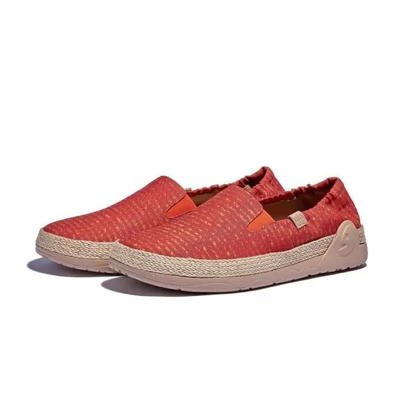 UIN Women's Espadrilles Canvas Walking Casual Shoes (Burnt Ochre Marbella VI)