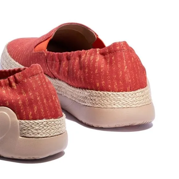 UIN Women's Espadrilles Canvas Walking Casual Shoes (Burnt Ochre Marbella VI)