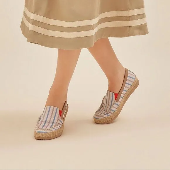 UIN Women's Espadrilles Knitted Casual Shoes (Retro Stripes Marbella V)