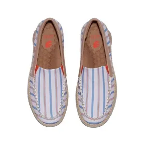 UIN Women's Espadrilles Knitted Casual Shoes (Retro Stripes Marbella V)