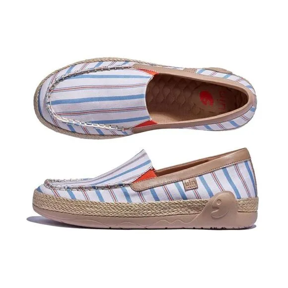 UIN Women's Espadrilles Knitted Casual Shoes (Retro Stripes Marbella V)