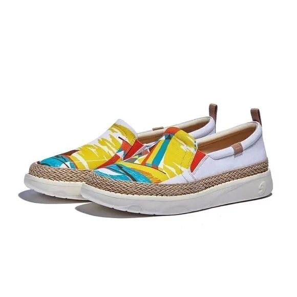 UIN Women's Loafers Slip On Casual Comfort Shoes (Surfing by Sea Tarragona)