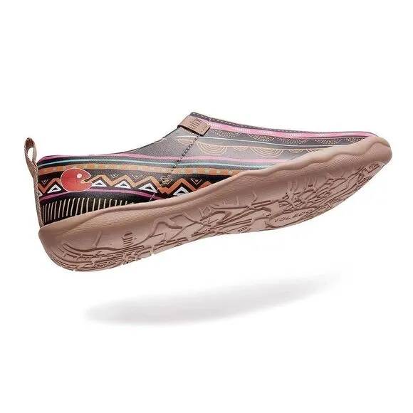 UIN Women's Walking Travel Shoes Slip On Microfiber Casual Loafers (Color Bar)