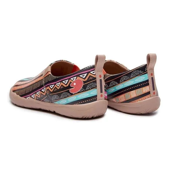 UIN Women's Walking Travel Shoes Slip On Microfiber Casual Loafers (Color Bar)