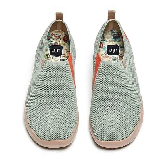 UIN Men's Slip Ons Walking Casual Loafers Shoes (Toledo Knitted Desert Sage)