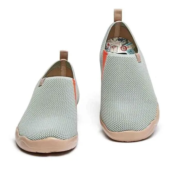 UIN Men's Slip Ons Walking Casual Loafers Shoes (Toledo Knitted Desert Sage)
