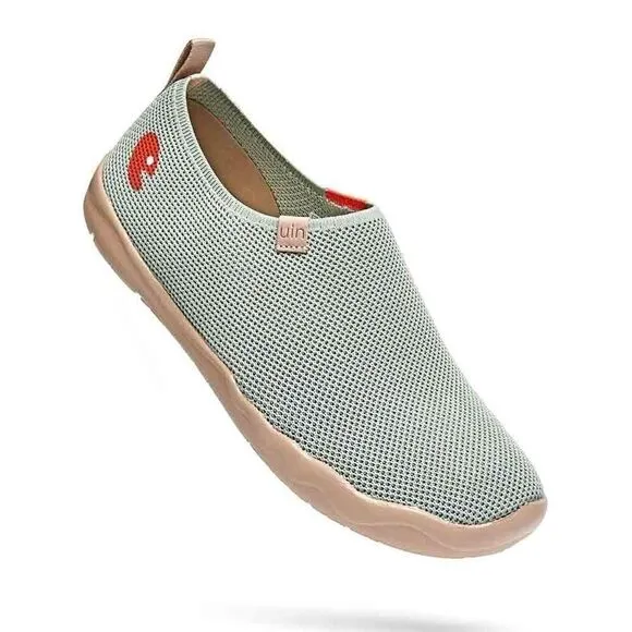 UIN Men's Slip Ons Walking Casual Loafers Shoes (Toledo Knitted Desert Sage)