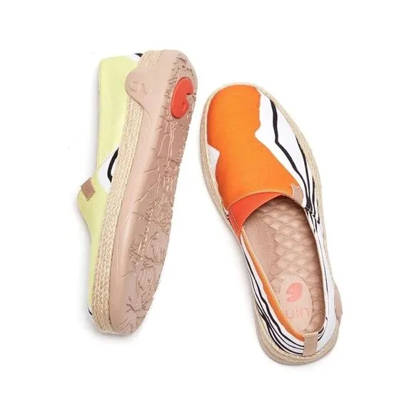 UIN Women's Espadrilles Slip On Walking Casual Shoes (Summer Wave)New No Box