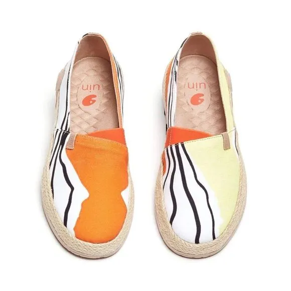 UIN Women's Espadrilles Slip On Walking Casual Shoes (Summer Wave)New No Box