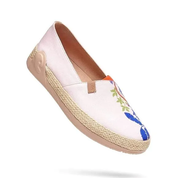 UIN Women's Espadrilles Slip Ons Walking Casual Loafers Marbella (Summer Blue)