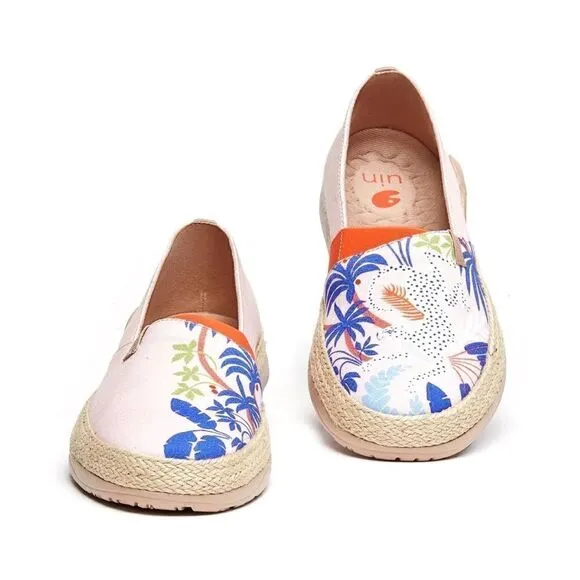 UIN Women's Espadrilles Slip Ons Walking Casual Loafers Marbella (Summer Blue)