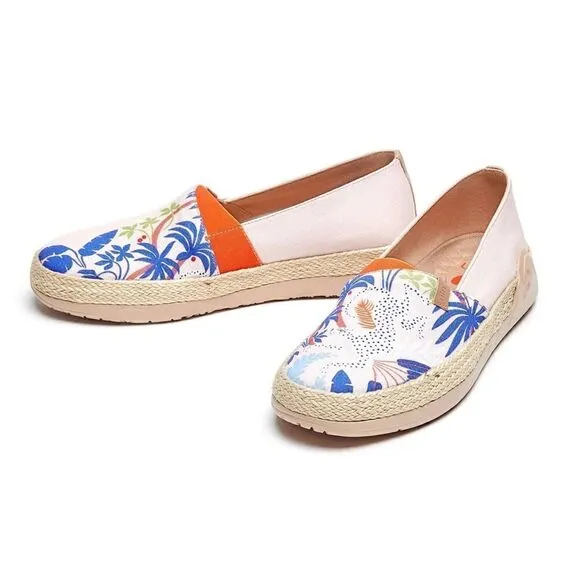 UIN Women's Espadrilles Slip Ons Walking Casual Loafers Marbella (Summer Blue)