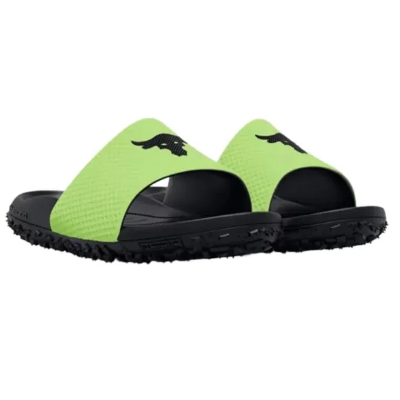 UNDER ARMOUR • Quirky Lime Project Rock Slides Sandals Swim Beach Gym