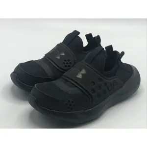 Under Armour Runplay Youth Size 11k Black Slip-On Sneakers 3024211 002 New