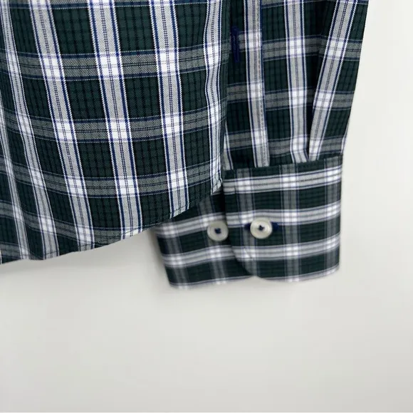 UNTUCK It Slim Fit Wrinkle Free Striped Plaid Check Collar Long Sleeves Shirt