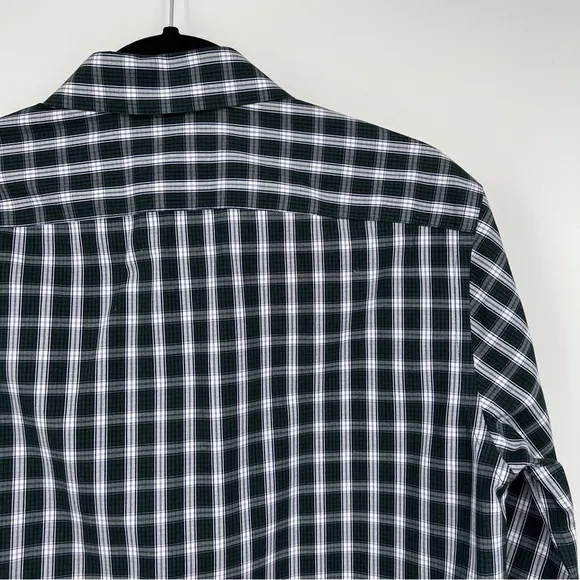 UNTUCK It Slim Fit Wrinkle Free Striped Plaid Check Collar Long Sleeves Shirt