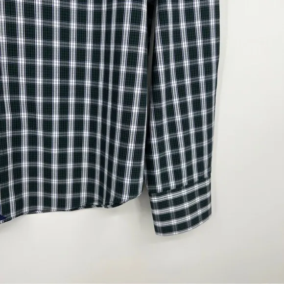 UNTUCK It Slim Fit Wrinkle Free Striped Plaid Check Collar Long Sleeves Shirt