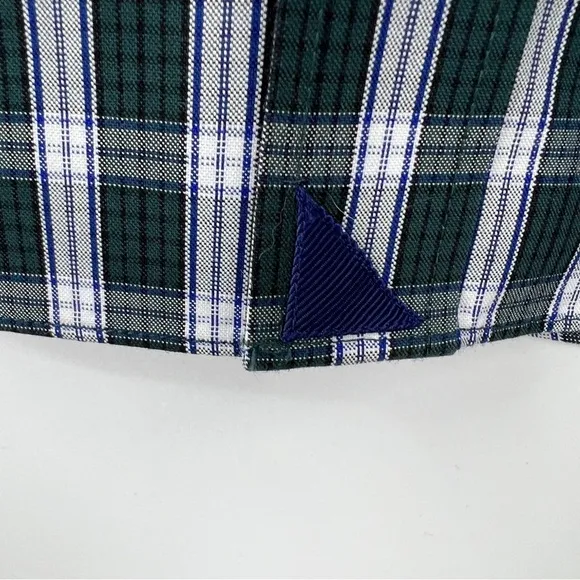 UNTUCK It Slim Fit Wrinkle Free Striped Plaid Check Collar Long Sleeves Shirt