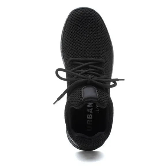 Urban Sport by J/Slides Tommie Stretch Nylon Sneaker- size 8- black- New