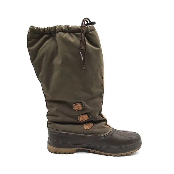 USA Sorel Kaufman Woodsman Green Nylon Felt Lined Steel Shank Duck Boots Mens 12