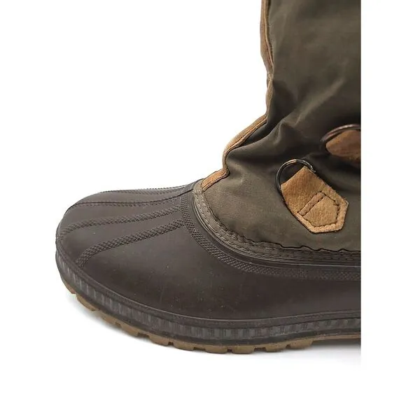 USA Sorel Kaufman Woodsman Green Nylon Felt Lined Steel Shank Duck Boots Mens 12