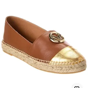Valentino By Mario Valentino Brown and Gold Espadrilles