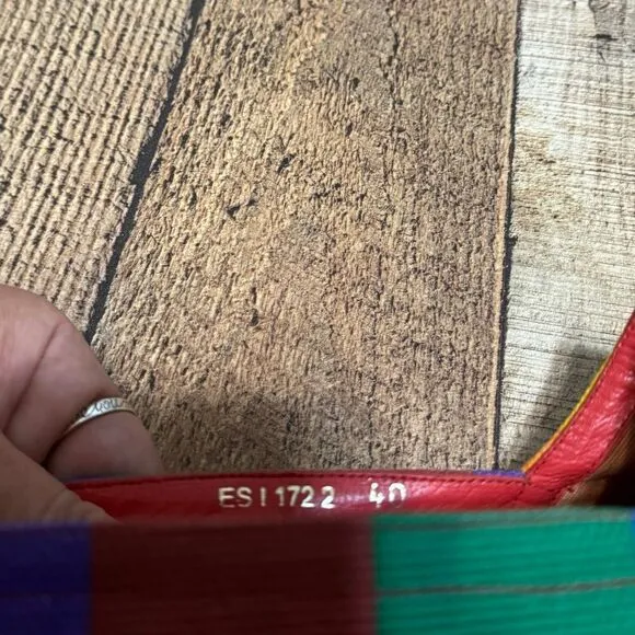 Valentino Multicolor Chevron Print Canvas Espadrilles Size 40