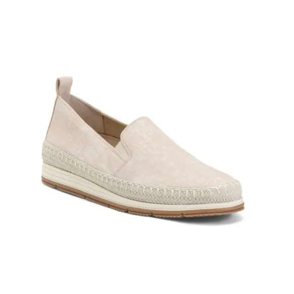 VANELI cream Leather Qanat Casual Slip On Sneakers