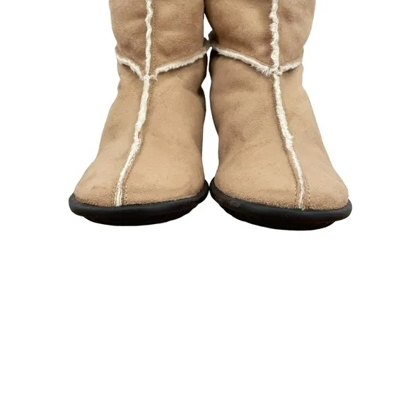VANELI Tan Suede Fur Lined Women’s Boots - Sz 6 1/2