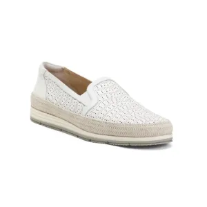 VANELI White Leather Quasar Slip On Sneakers