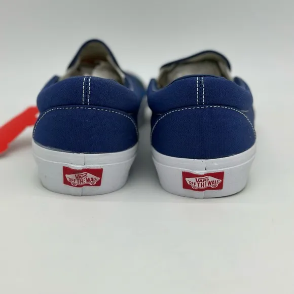 Vans Blue Slip-On Sneakers with Flame Design