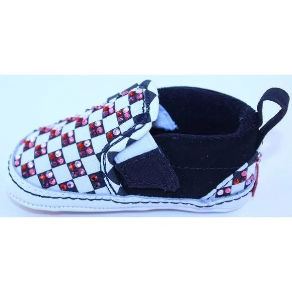 Vans Checkerboard Classic Slip-On Crystal Sneakers