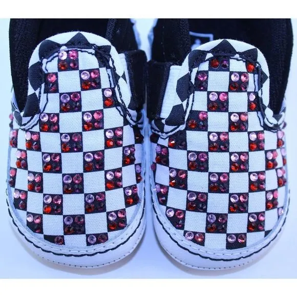 Vans Checkerboard Classic Slip-On Crystal Sneakers
