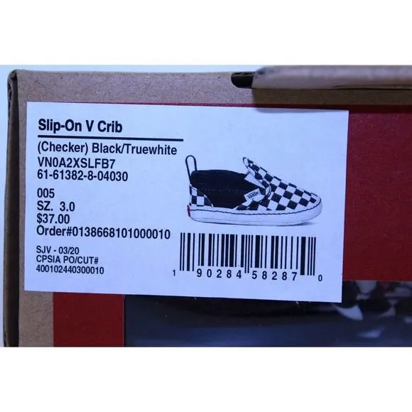 Vans Checkerboard Classic Slip-On Crystal Sneakers