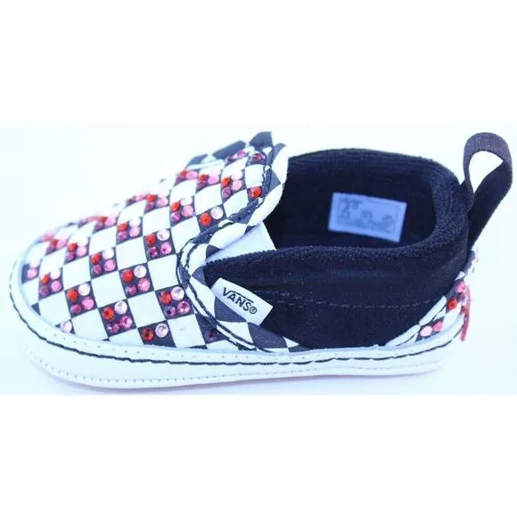 Vans Checkerboard Classic Slip-On Crystal Sneakers