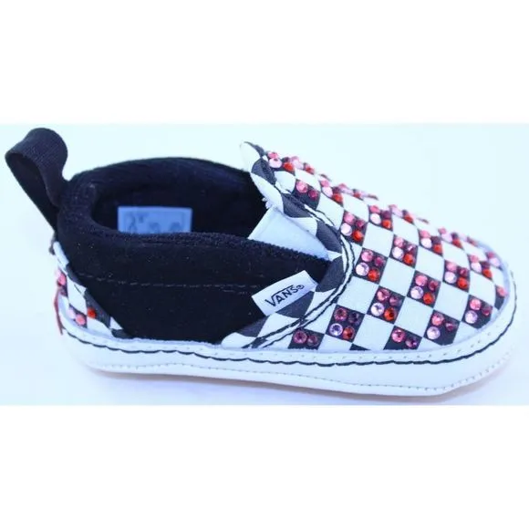 Vans Checkerboard Classic Slip-On Crystal Sneakers