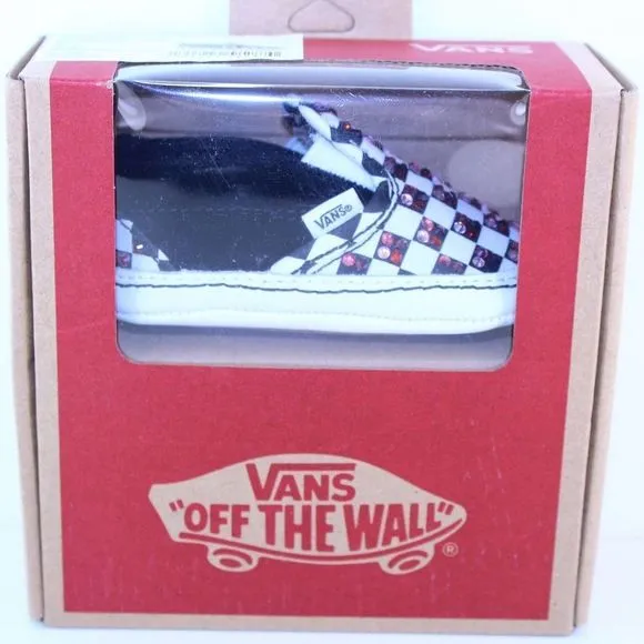 Vans Checkerboard Classic Slip-On Crystal Sneakers