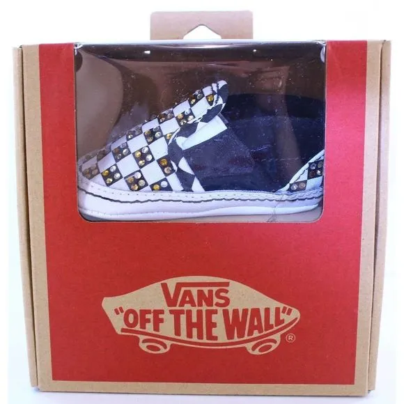 Vans Checkerboard Slip On Black Crystal Sneakers 2