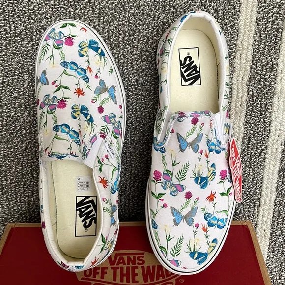 Vans Classic Slip-On Butterfly Floral Marshmallow MENS