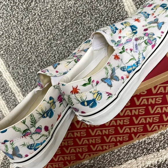 Vans Classic Slip-On Butterfly Floral Marshmallow MENS