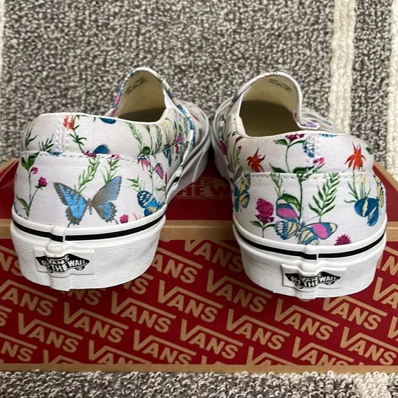 Vans Classic Slip-On Butterfly Floral Marshmallow MENS