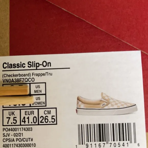 Vans Classic Slip On Checkerboard Frappe/Trwht WMN