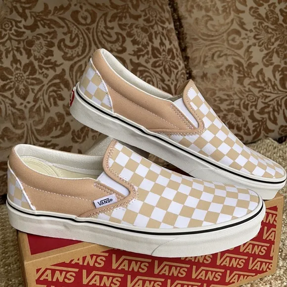 Vans Classic Slip On Checkerboard Frappe/Trwht WMN